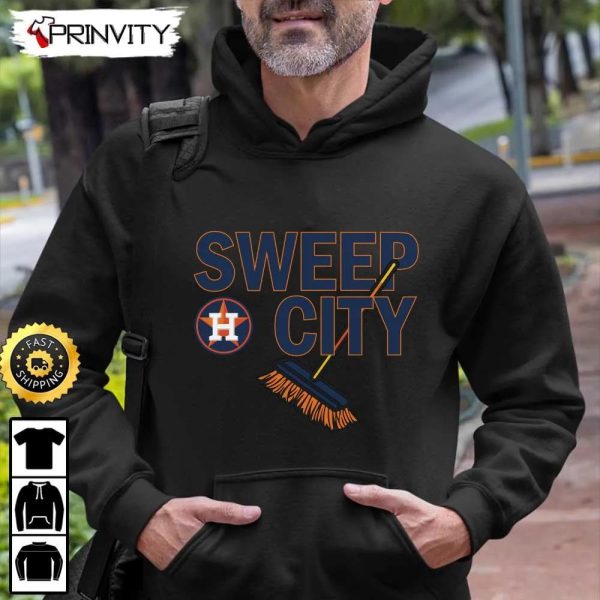 Houston Astros 2022 World Series Sweep City T-Shirt, Major League Baseball, Gifts For Fans Baseball Mlb, Unisex Hoodie, Sweatshirt, Long Sleeve – Prinvity