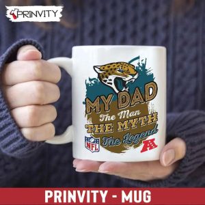 Jacksonville Jaguars NFL My Dad The Man The Myth The Legend Mug National Football League Best Christmas Gifts For Fans Prinvity 1