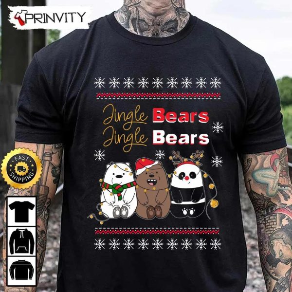 Jingle Bears Merry Christmas Sweatshirt, Best Christmas Gifts 2022, Happy Holidays, Unisex Hoodie, T-Shirt, Long Sleeve – Prinvity