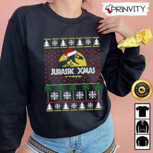 Jurassic Xmas Sweatshirt Best Christmas Gift For 2022 Merry Christmas Happy Holidays Unisex Hoodie T Shirt Long Sleeve Prinvity 2