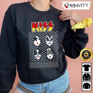 Kiss Rock Band Ugly Sweatshirt Paul Stanley Gene Simmons Peter Criss v Ace Frehley Best Christmas Gifts 2022 Unisex Hoodie T Shirt Long Sleeve Prinvity 3