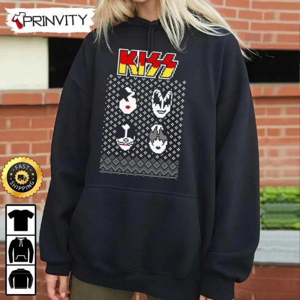 Kiss Rock Band Ugly Sweatshirt, Paul Stanley, Gene Simmons, Peter Criss Và Ace Frehley, Best Christmas Gifts 2022, Unisex Hoodie, T-Shirt, Long Sleeve – Prinvity