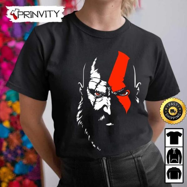 Kratos God Of War Playstation T-Shirt, Best Christmas Gifts 2022, Unisex Hoodie, Sweatshirt, Long Sleeve – Prinvity
