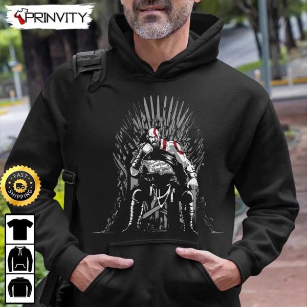 Kratos Trono God Of War T-Shirt, Playstation, Best Christmas Gifts 2022, Unisex Hoodie, Sweatshirt, Long Sleeve – Prinvity