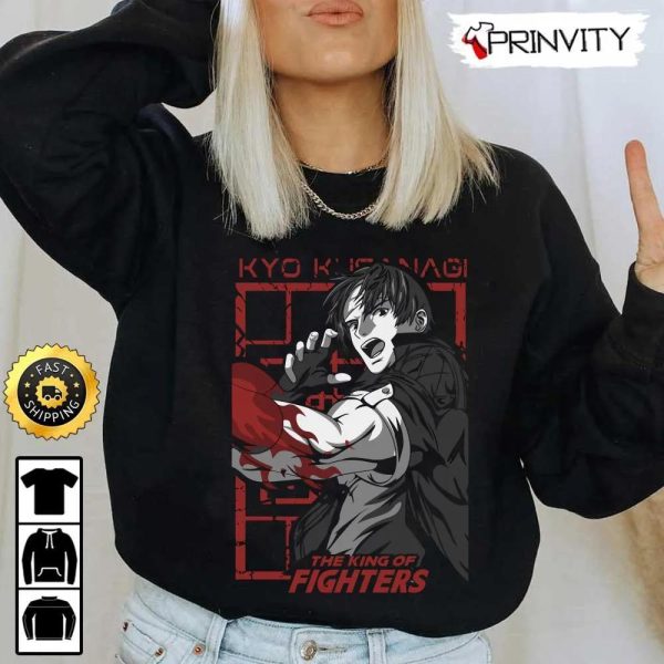 Kyo Kusanagi The King Of Fighters T-Shirt, Best Christmas Gifts 2022, Unisex Hoodie, Sweatshirt, Long Sleeve – Prinvity