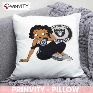 Las Vegas Raiders Girl NFL Pillow National Football League Best Christmas Gifts For Fans Prinvity 1