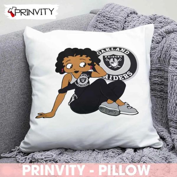 Las Vegas Raiders Girl NFL Pillow, National Football League, Best Christmas Gifts For Fans, Size 14”x14”, 16”x16”, 18”x18”, 20”x20′ – Prinvity