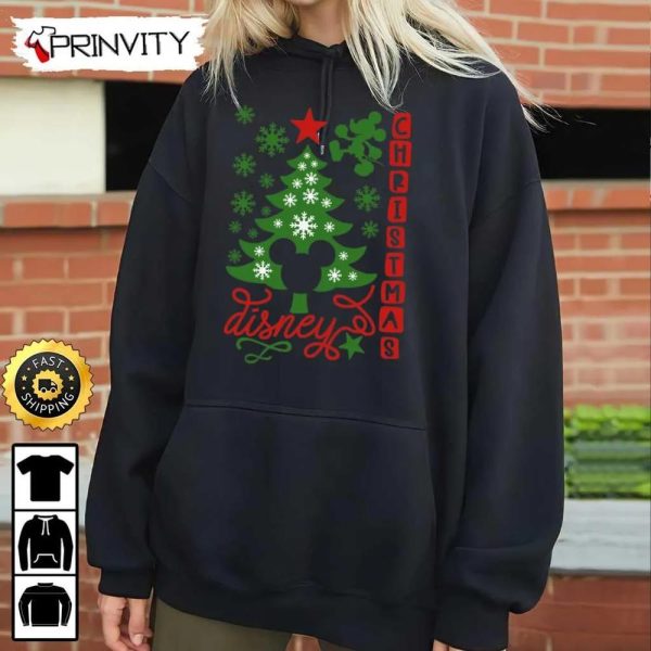 Mickey Mouse Christmas Walt Disney Tree Sweatshirt, Best Christmas Gifts For Disney Lovers, Merry Disney Christmas, Unisex Hoodie, T-Shirt, Long Sleeve – Prinvity