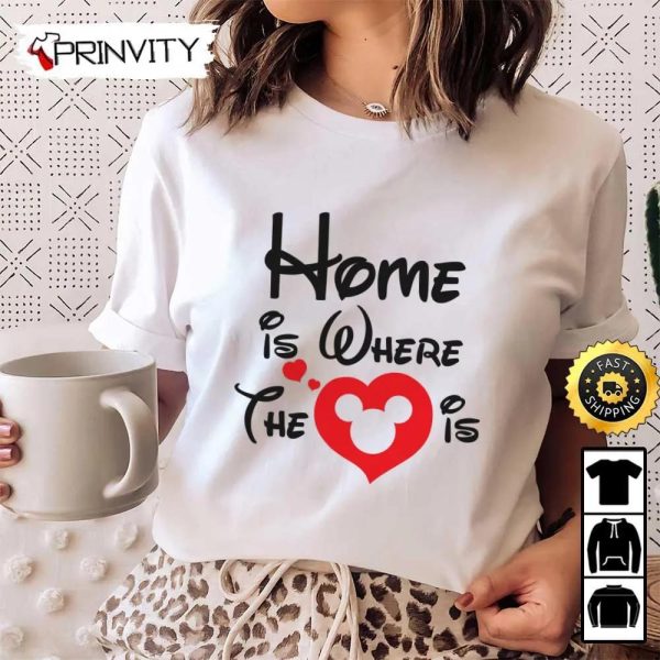 Mickey Mouse Christmas Home Is Where The Heart Is Sweatshirt, Best Christmas Gifts For Disney Lovers, Merry Disney Christmas, Unisex Hoodie, T-Shirt, Long Sleeve – Prinvity