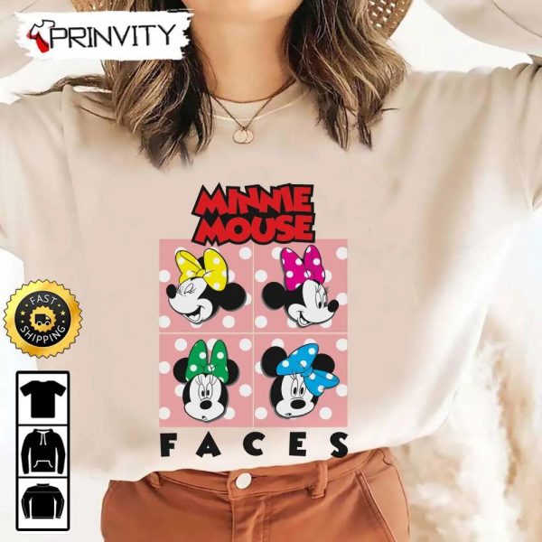 Minnie Mouse Christmas Walt Disney Faces Sweatshirt, Best Christmas Gifts For Disney Lovers, Merry Disney Christmas, Unisex Hoodie, T-Shirt, Long Sleeve, Tank Top – Prinvity