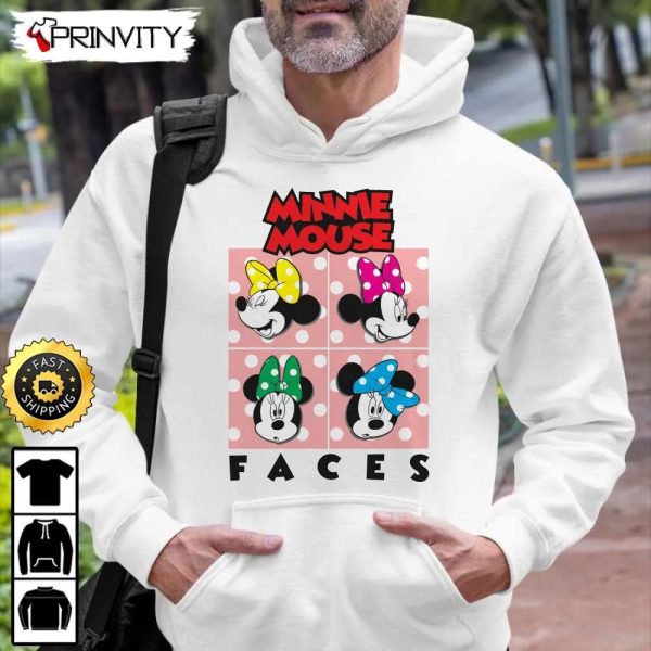 Minnie Mouse Christmas Walt Disney Faces Sweatshirt, Best Christmas Gifts For Disney Lovers, Merry Disney Christmas, Unisex Hoodie, T-Shirt, Long Sleeve, Tank Top – Prinvity