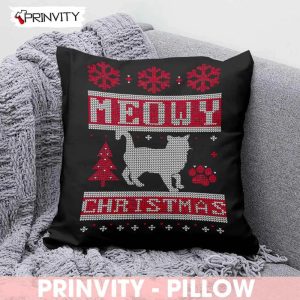 Meowy Christmas Pillow Best Christmas Gifts For 2022 Merry Christmas Happy Holidays Prinvity HDCom0099 1