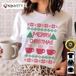 Merry Christmas Tee And Coffee Ugly Sweatshirt Best Christmas Gifts For 2022 Merry Christmas Happy Holidays Unisex Hoodie T Shirt Long Sleeve Prinvity HDCom0093 2
