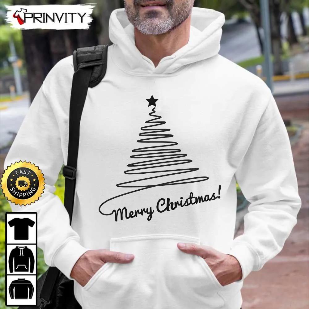 Merry Christmas Tree Best Christmas Gifts For Sweatshirt, Merry Christmas, Happy Holidays, Unisex Hoodie, T-Shirt, Long Sleeve - Prinvity