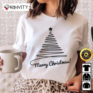 Merry Christmas Tree Best Christmas Gifts For Sweatshirt, Merry Christmas, Happy Holidays, Unisex Hoodie, T-Shirt, Long Sleeve – Prinvity
