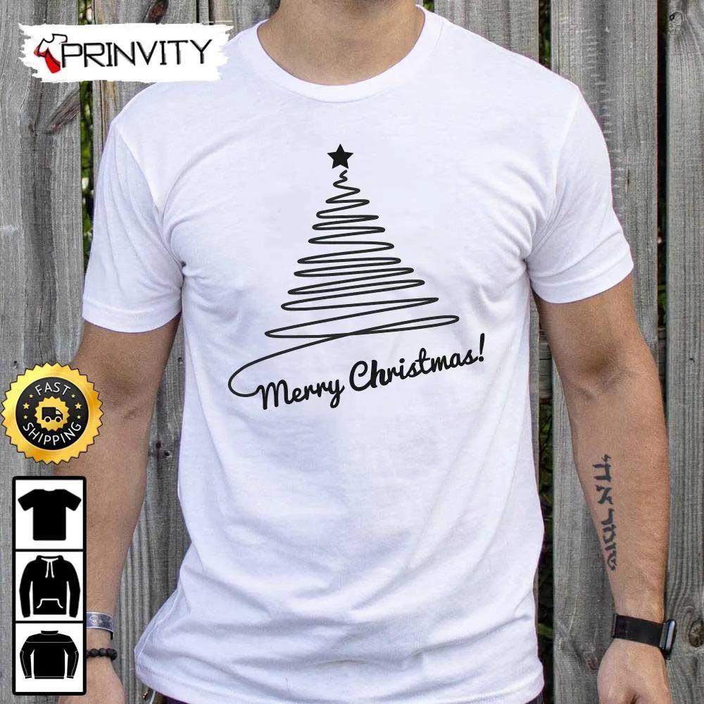 Merry Christmas Tree Best Christmas Gifts For Sweatshirt, Merry Christmas, Happy Holidays, Unisex Hoodie, T-Shirt, Long Sleeve - Prinvity