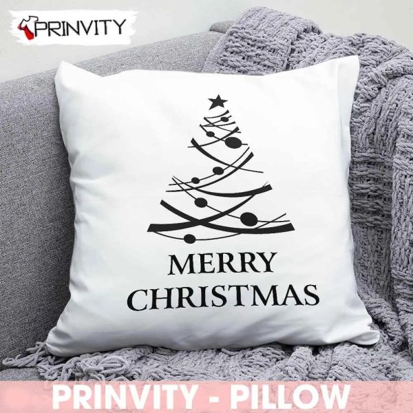 Merry Christmas Tree Best Christmas Gifts For Pillow, Happy Holidays, Size 14”x14”, 16”x16”, 18”x18”, 20”x20”  – Prinvity