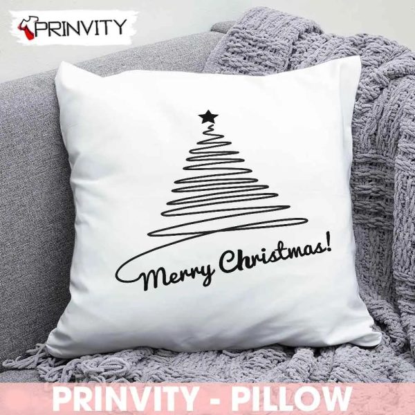 Merry Christmas Tree Best Christmas Gifts For Pillow, Merry Christmas, Happy Holidays, Size 14”x14”, 16”x16”, 18”x18”, 20”x20” – Prinvity
