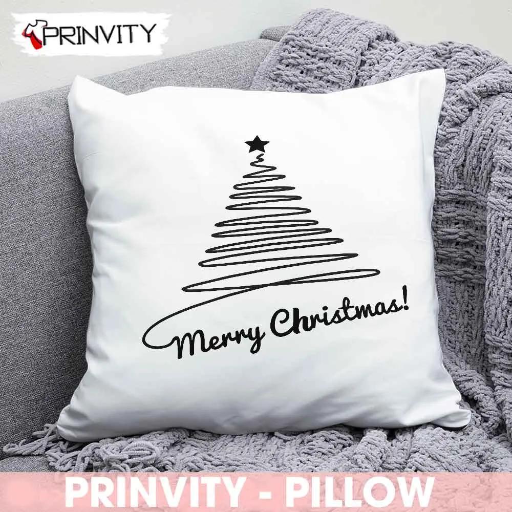 Merry Christmas Tree Best Christmas Gifts For Pillow, Merry Christmas, Happy Holidays, Size 14”x14”, 16”x16”, 18”x18”, 20”x20” - Prinvity