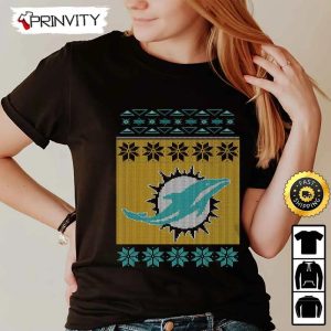 Miami Dolphins NFL Ugly Christmas T Shirt National Football League Best Christmas Gifts For Fans Unisex Hoodie Sweatshirt Long Sleeve Prinvity 2