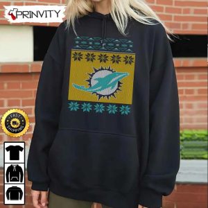 Miami Dolphins NFL Ugly Christmas T Shirt National Football League Best Christmas Gifts For Fans Unisex Hoodie Sweatshirt Long Sleeve Prinvity 4