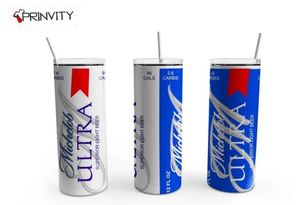 Michelob Ultra Beer 20oz Skinny Tumbler, Best Christmas Gifts For 2022- Prinvity