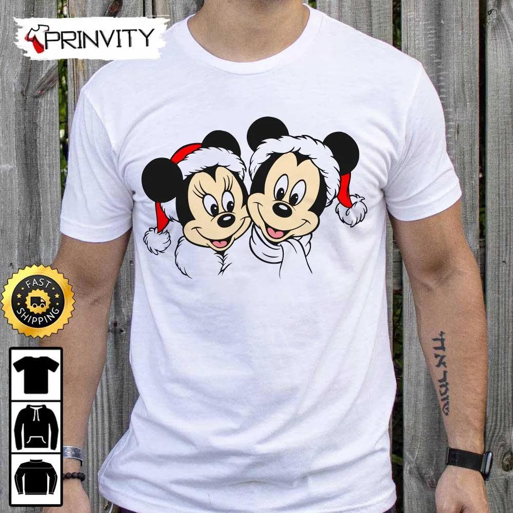 Mickey And Minnie Mouse Christmas Sweatshirt, Walt Disney, Best Christmas Gifts For Disney Lovers, Merry Disney Christmas, Unisex Hoodie, T-Shirt, Long Sleeve - Prinvity