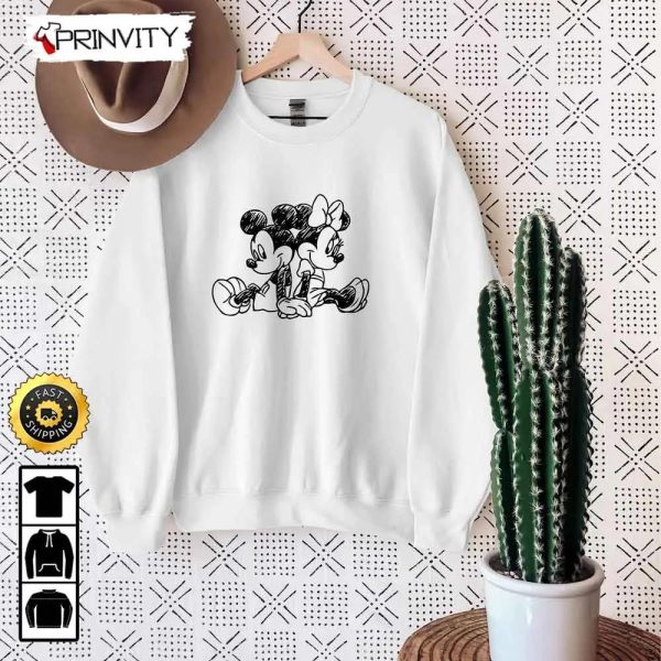 Mickey And Minnie Mouse Disney Christmas Sweatshirt, Best Christmas Gifts For Disney Lovers, Merry Disney Christmas, Unisex Hoodie, T-Shirt – Prinvity