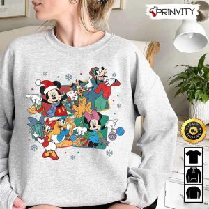 Mickey Friends Disney Family Christmas Sweatshirt Best Christmas Gifts For Disney Lovers Merry Disney Christmas Unisex Hoodie T Shirt Long Sleeve Prinvity 2