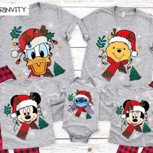 Mickey Mouse Christmas And Friends Disney Family Sweatshirt Best Christmas Gifts For Disney Lovers Merry Disney Christmas Unisex Hoodie T Shirt Long Sleeve Prinvity 1
