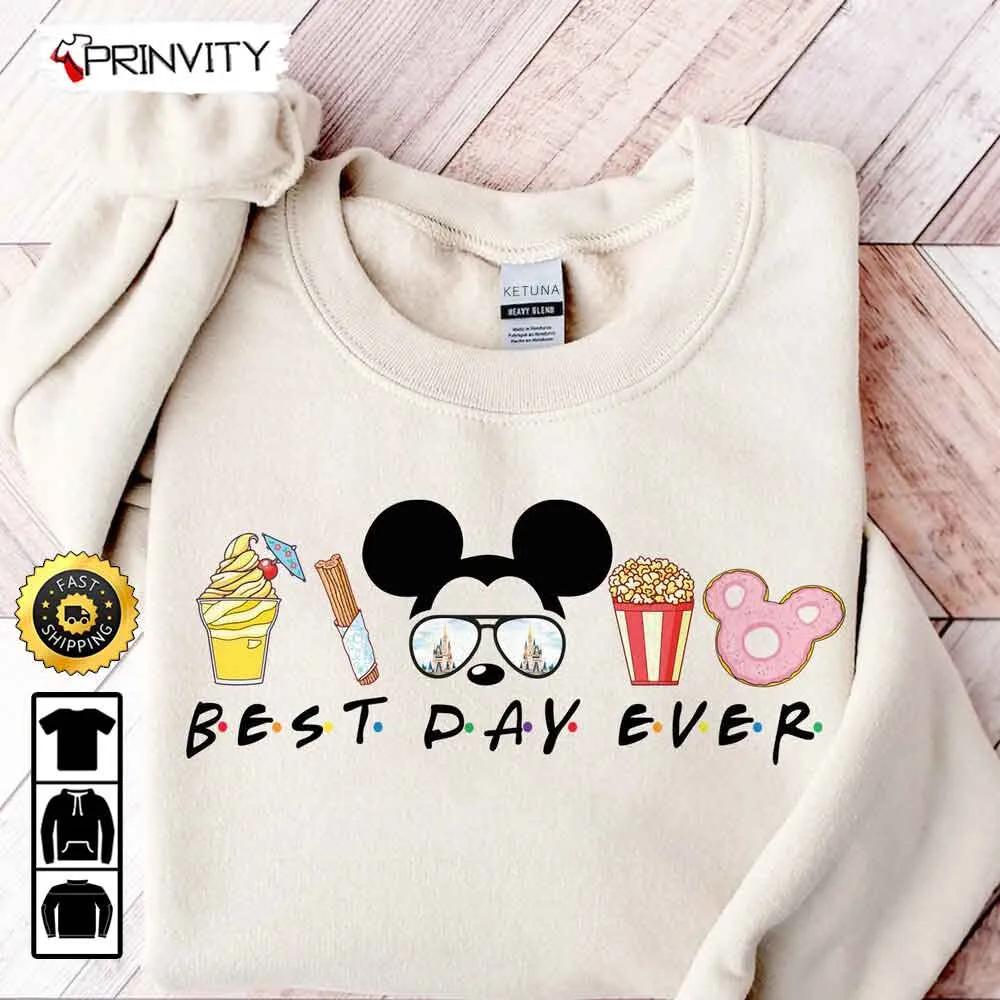 Best Day Ever Mickey Mouse Christmas Disney Sweatshirt, Walt Disney, Best Christmas Gifts For Disney Lovers, Merry Disney Christmas, Unisex Hoodie, T-Shirt, Long Sleeve - Prinvity