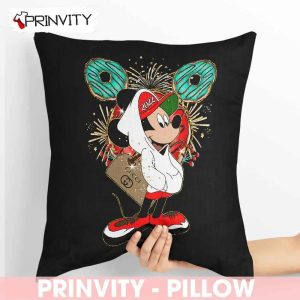 Mickey Mouse Christmas Disney Gucci Pillow, Walt Disney, Best Christmas Gifts For Disney Lovers, Merry Disney Christmas, Size 14”x14”, 16”x16”, 18”x18”,20”x20” – Prinvity