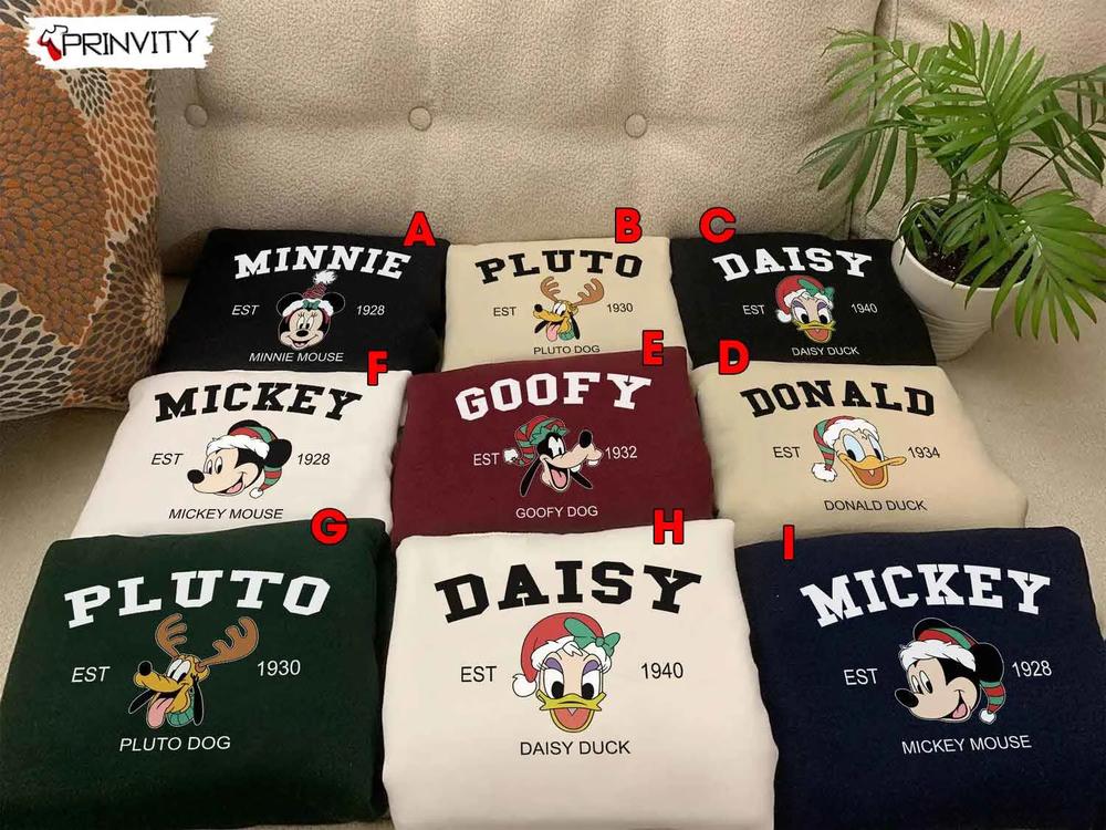 Mickey Mouse Christmas Friends Disney Family Sweatshirt, Best Christmas Gifts For Disney Lovers, Merry Disney Christmas, Unisex Hoodie, T-Shirt, Long Sleeve - Prinvity