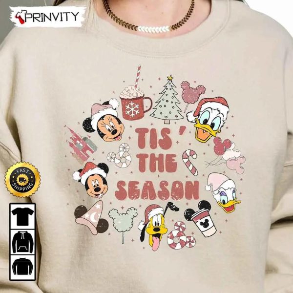Mickey Mouse Christmas Tis The Season Disney Sweatshirt, Best Christmas Gifts For Disney Lovers, Merry Disney Christmas, Unisex Hoodie, T-Shirt, Long Sleeve – Prinvity