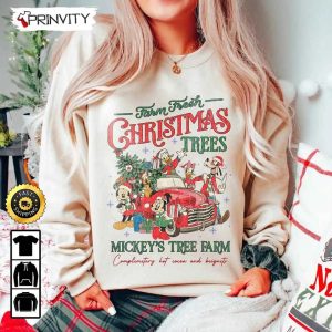 Mickey Mouse Christmas Trees Farm Fresh And Friends Sweatshirt Best Christmas Gifts For Disney Lovers Merry Disney Christmas Unisex Hoodie T Shirt Long Sleeve Prinvity 2
