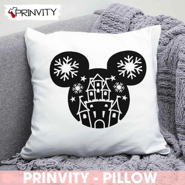 Mickey Mouse Christmas Walt Disney Pillow, Best Christmas Gifts For Disney Lovers, Merry Disney Christmas, Size 14”x14”, 16”x16”, 18”x18”,20”x20” – Prinvity