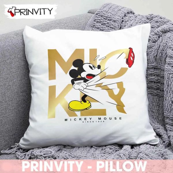 Mickey Mouse Disney Since 1928 Best Christmas Gifts For Pillow, Walt Disney, Merry Christmas, Happy Holidays, Size 14”x14”, 16”x16”, 18”x18”, 20”x20” – Prinvity