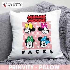 Minnie Mouse Christmas Faces Walt Disney Pillow Best Christmas Gifts For Disney Lovers Merry Disney Christmas Prinvity 1