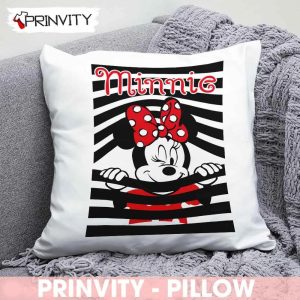 Minnie Mouse Christmas Family Pillow, Walt Disney, Best Christmas Gifts For Disney Lovers, Merry Disney Christmas, Size 14”x14”, 16”x16”, 18”x18”,20”x20” – Prinvity