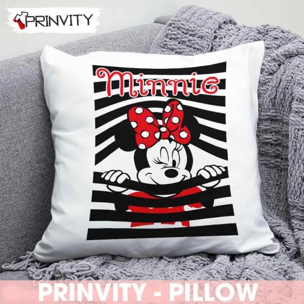 Minnie Mouse Christmas Family Pillow, Walt Disney, Best Christmas Gifts For Disney Lovers, Merry Disney Christmas, Size 14”x14”, 16”x16”, 18”x18”,20”x20” – Prinvity