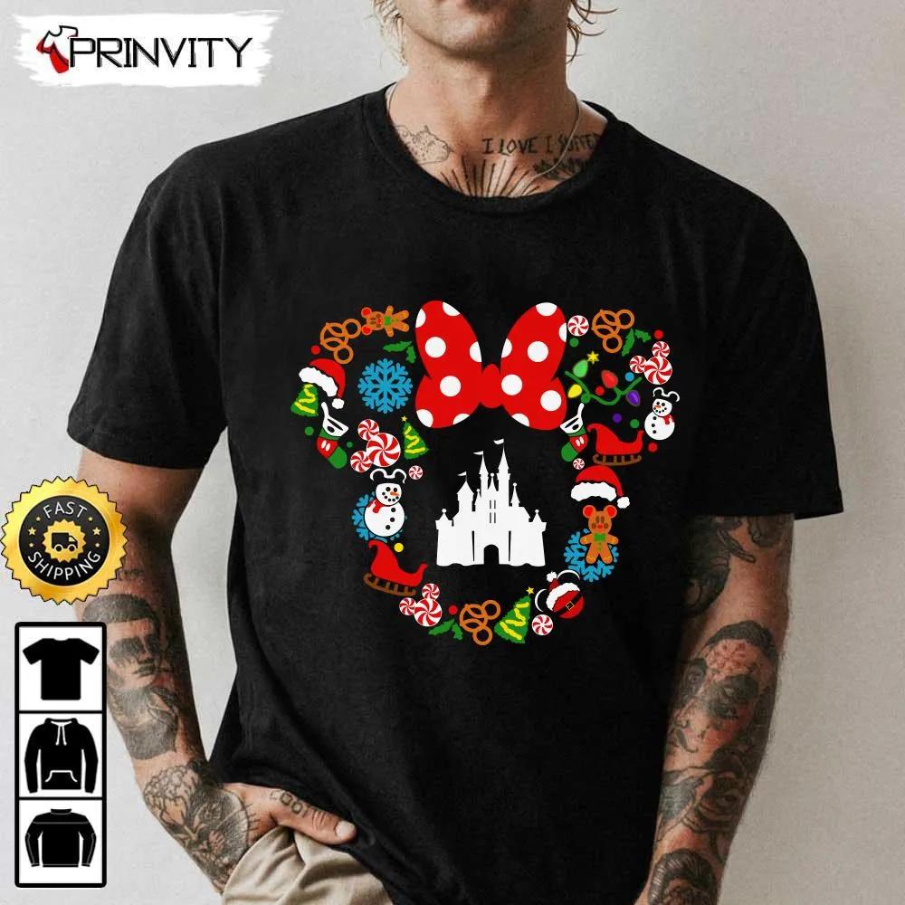 Minnie Mouse Christmas Walt Disney Sweatshirt, Best Christmas Gifts For Disney Lovers, Merry Disney Christmas, Unisex Hoodie, T-Shirt, Long Sleeve - Prinvity
