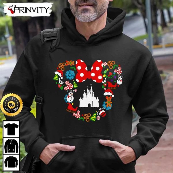 Minnie Mouse Christmas Walt Disney Sweatshirt, Best Christmas Gifts For Disney Lovers, Merry Disney Christmas, Unisex Hoodie, T-Shirt, Long Sleeve – Prinvity