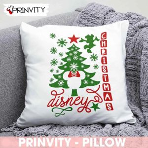 Minnie Mouse Christmas Walt Disney Tree Pillow, Best Christmas Gifts For Disney Lovers, Merry Disney Christmas, Size 14”x14”, 16”x16”, 18”x18”,20”x20” – Prinvity