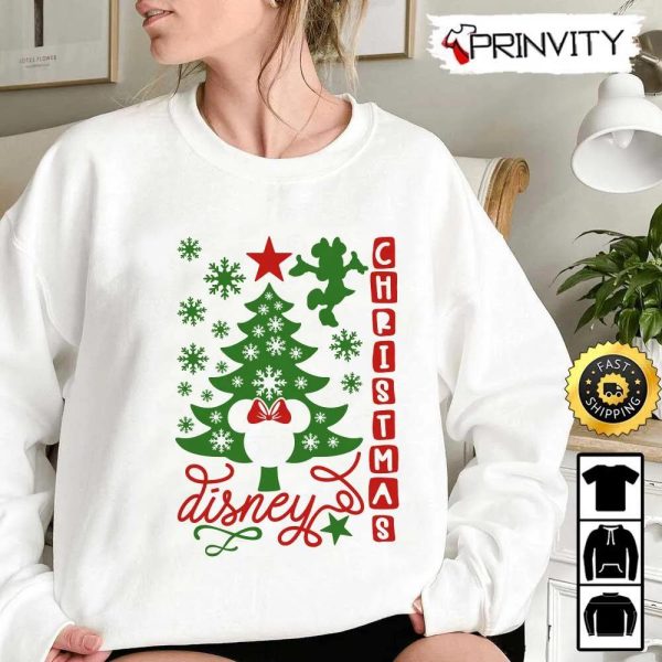 Minnie Mouse Christmas Walt Disney Tree Sweatshirt, Best Christmas Gifts For Disney Lovers, Merry Disney Christmas, Unisex Hoodie, T-Shirt, Long Sleeve – Prinvity