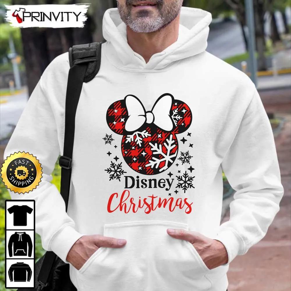 Minnie Mouse Disney Christmas Sweatshirt, Best Christmas Gift For 2022, Merry Christmas, Happy Holidays, Unisex Hoodie, T-Shirt, Long Sleeve - Prinvity