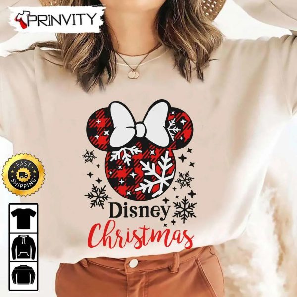 Minnie Mouse Disney Christmas Sweatshirt, Best Christmas Gift For 2022, Merry Christmas, Happy Holidays, Unisex Hoodie, T-Shirt, Long Sleeve – Prinvity