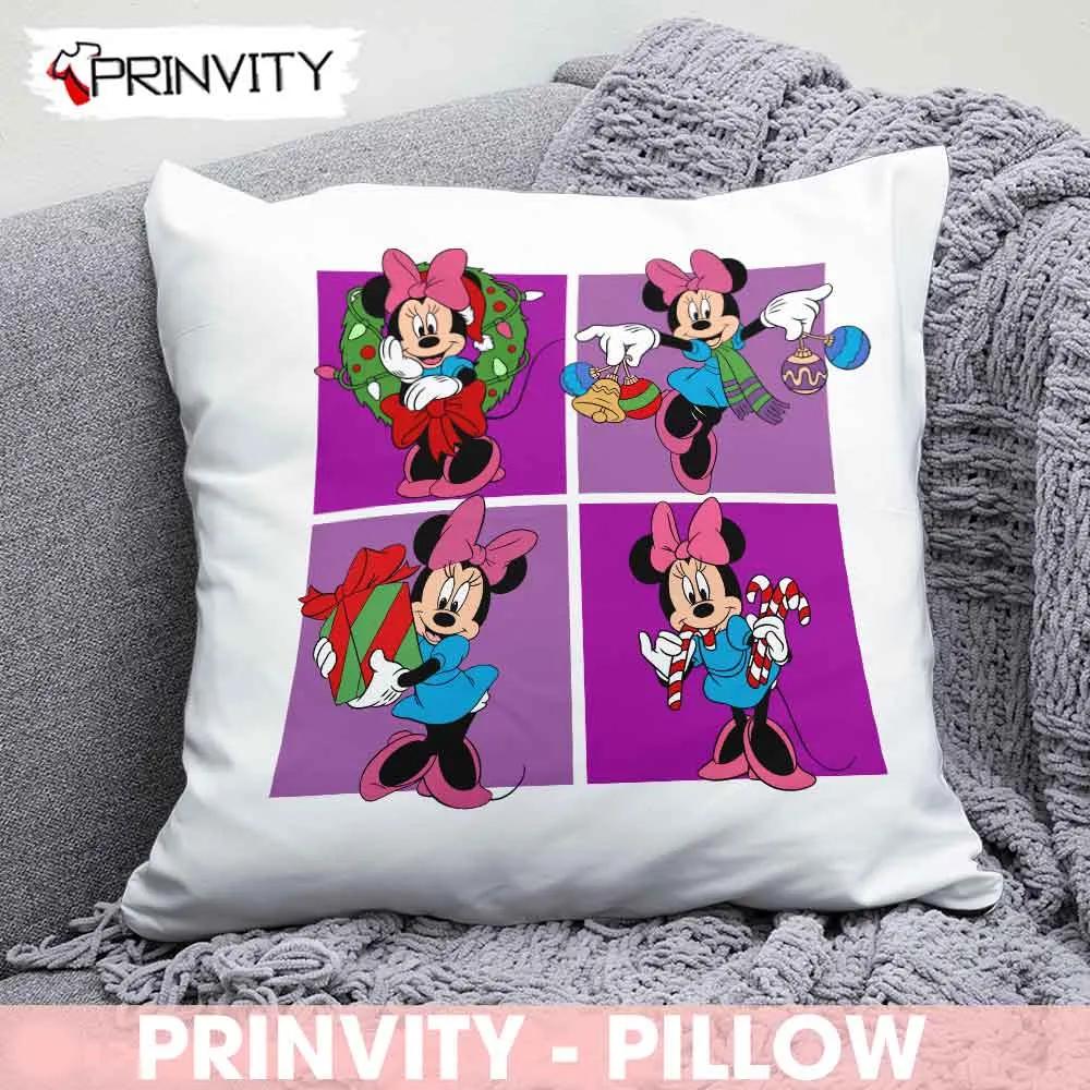 Minnie Mouse Walt Disney Christmas Funny Pillow, Best Christmas Gifts For Disney Lovers, Merry Disney Christmas, Size 14”x14”, 16”x16”, 18”x18”,20”x20” – Prinvity