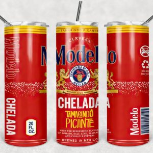 Modelo Chelada Cerveza 1925 Beer 20oz Skinny Tumbler, Best Christmas Gifts For 2022- Prinvity