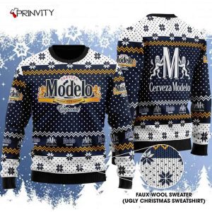 Modelo Especial Beer Ugly Christmas Sweater, Faux Wool Sweater, Gifts For Beer Lovers, International Beer Day, Best Christmas Gifts For 2022 - Prinvity
