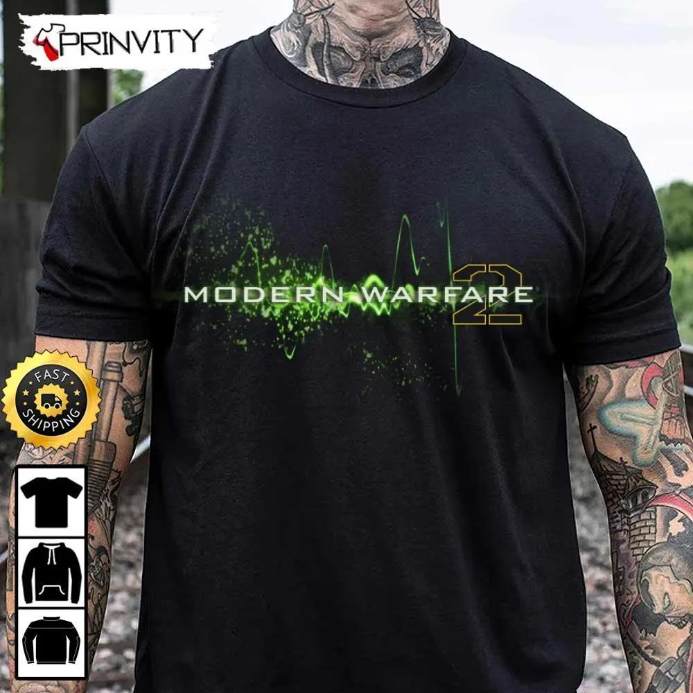 Modern Warfare 2 T-Shirt, Call Of Duty PC & PS4, Infinity Ward, Activision, Best Christmas Gifts For Fans, Unisex Hoodie, Sweatshirt, Long Sleeve - Prinvity